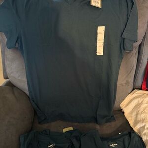 Goodfellow Men's Teal V-Neck T-Shirt